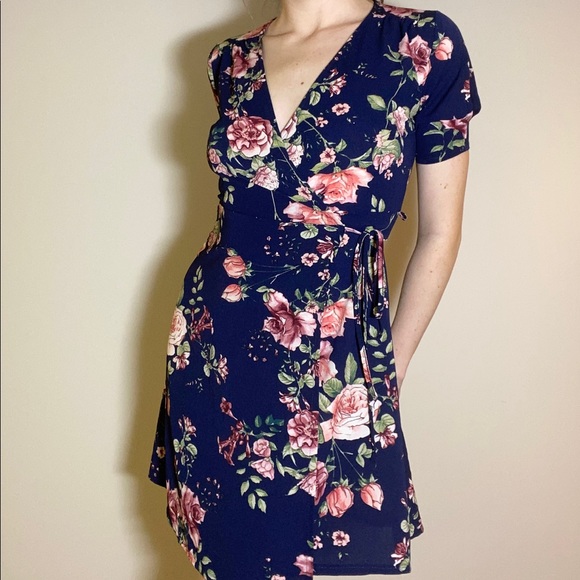 Floral Wrap Dress - Picture 1 of 6